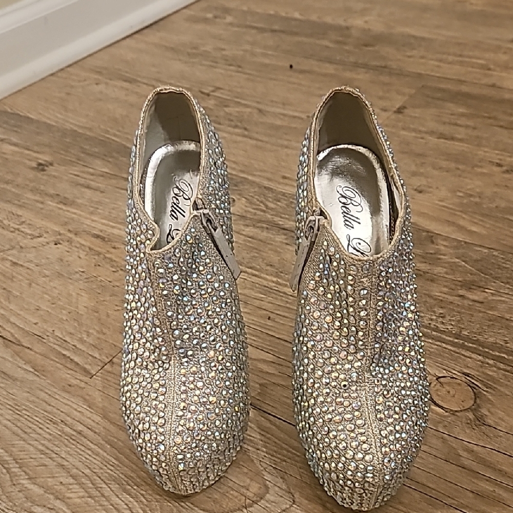 Sparkling Rhinestone Platform 6 Inch Ankle Booties - Picture 2 of 6